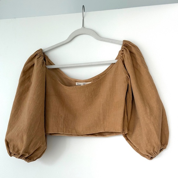 Kara Thoms Boutique Bellflower Top in Golden Straw - Picture 1 of 7